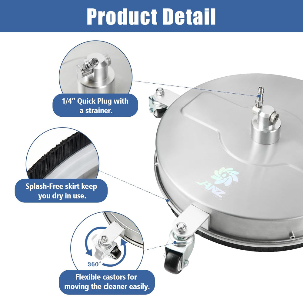 janz wheel and axle detail for smooth maneuvering across surfaces