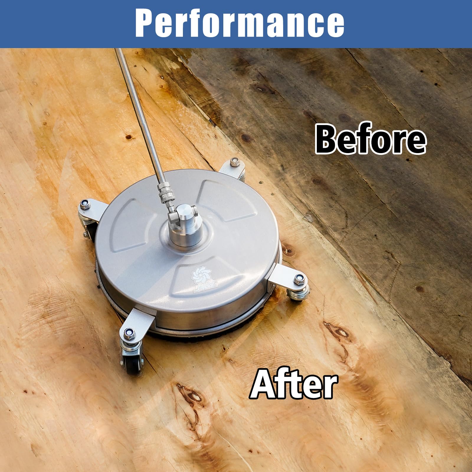 janz wheels and splash skirt detail reducing overspray and improving control
