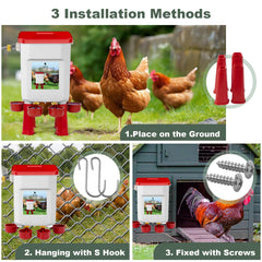 Jaolee detail of four 2.6-inch drinking cups providing multiple birds simultaneous access