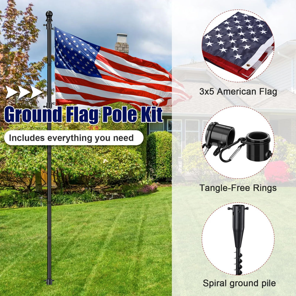 JAOTREL 3x5 USA flag stitching and brass grommets resisting weather wear