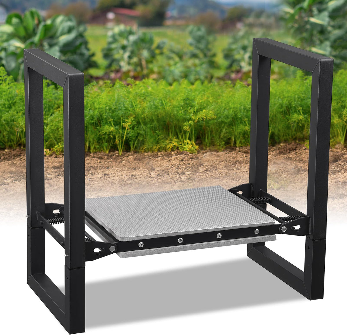 JAOTREL front view folded stool showing compact storage and quick setup benefit