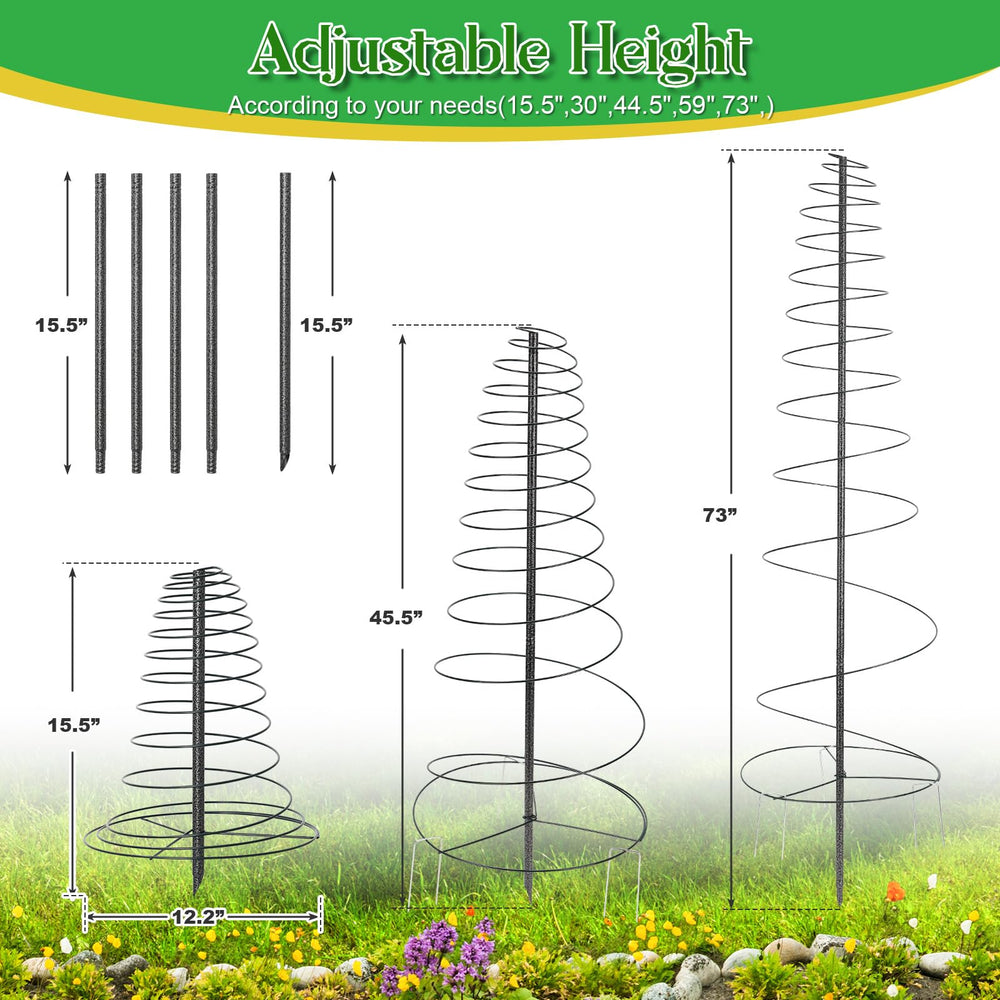 JAOTREL sharpened stake tip penetrating soil for fast, easy installation