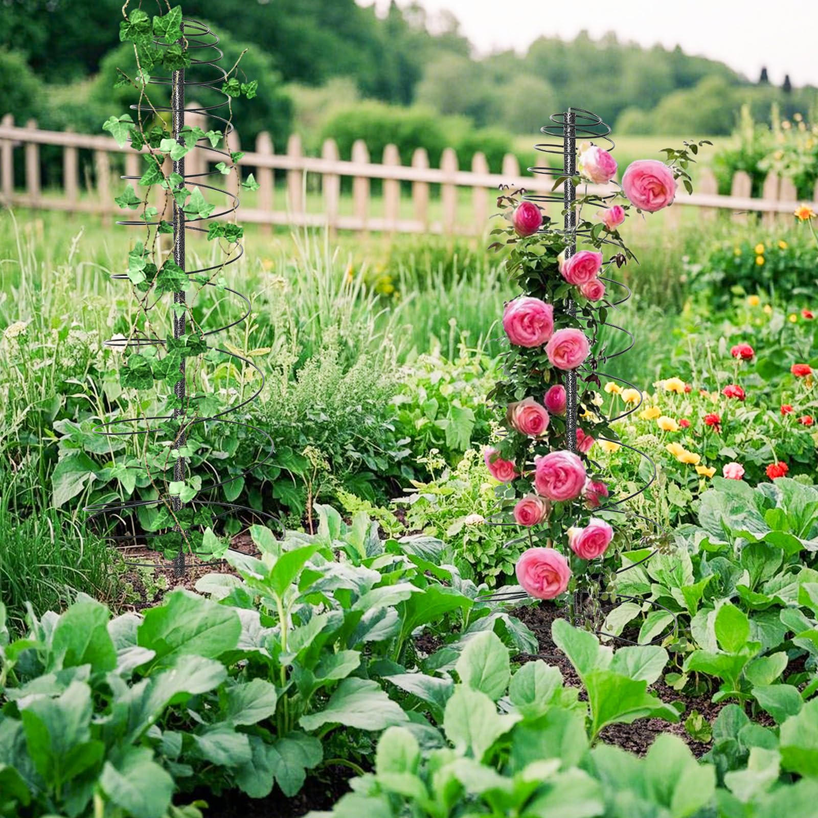 JAOTREL trellis with tomatoes demonstrating stable support for fruiting vines