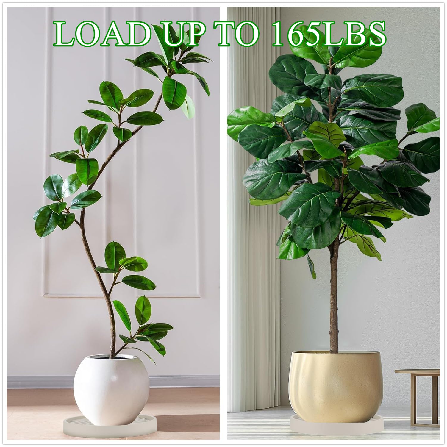 JAOXISOU supporting a heavy ceramic pot to demonstrate 165 lb capacity