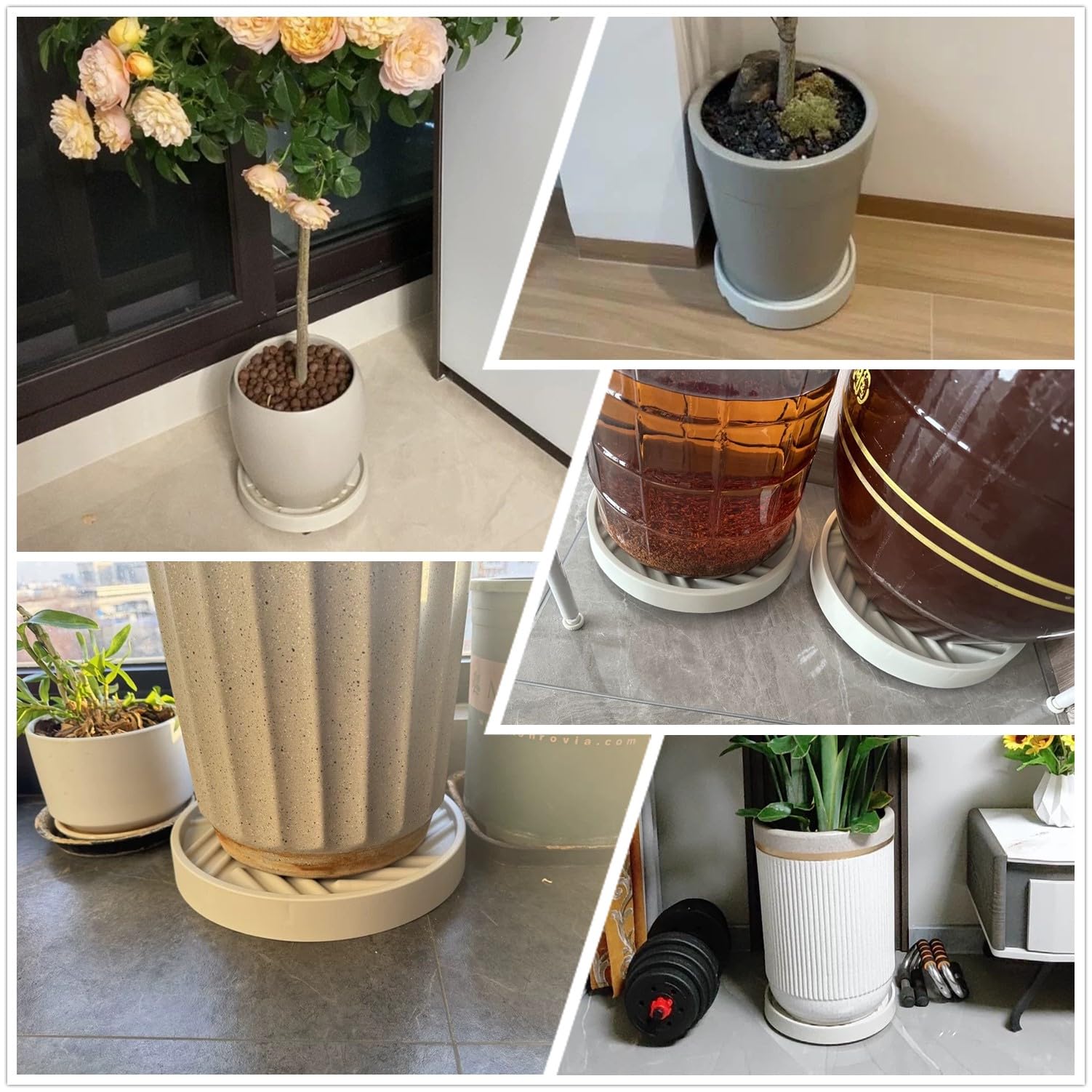 JAOXISOU size comparison beside a shoe and pot to show 14-inch scale