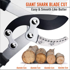 Jardineer SK5 blade closeup with Teflon coating, highlights rust resistance and sharpness