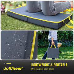 Jardineer foam texture close-up highlighting dense comfort and durable cushioning benefit