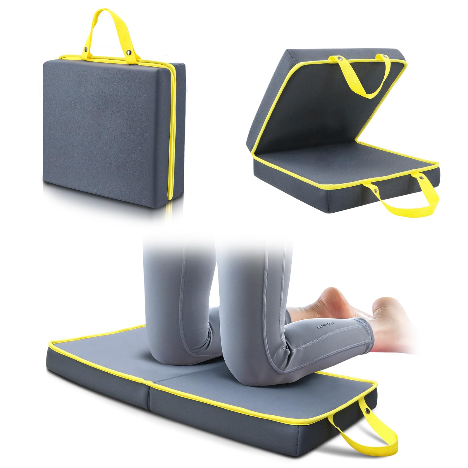 Jardineer kneeling pad front view showing size and portability for comfortable gardening