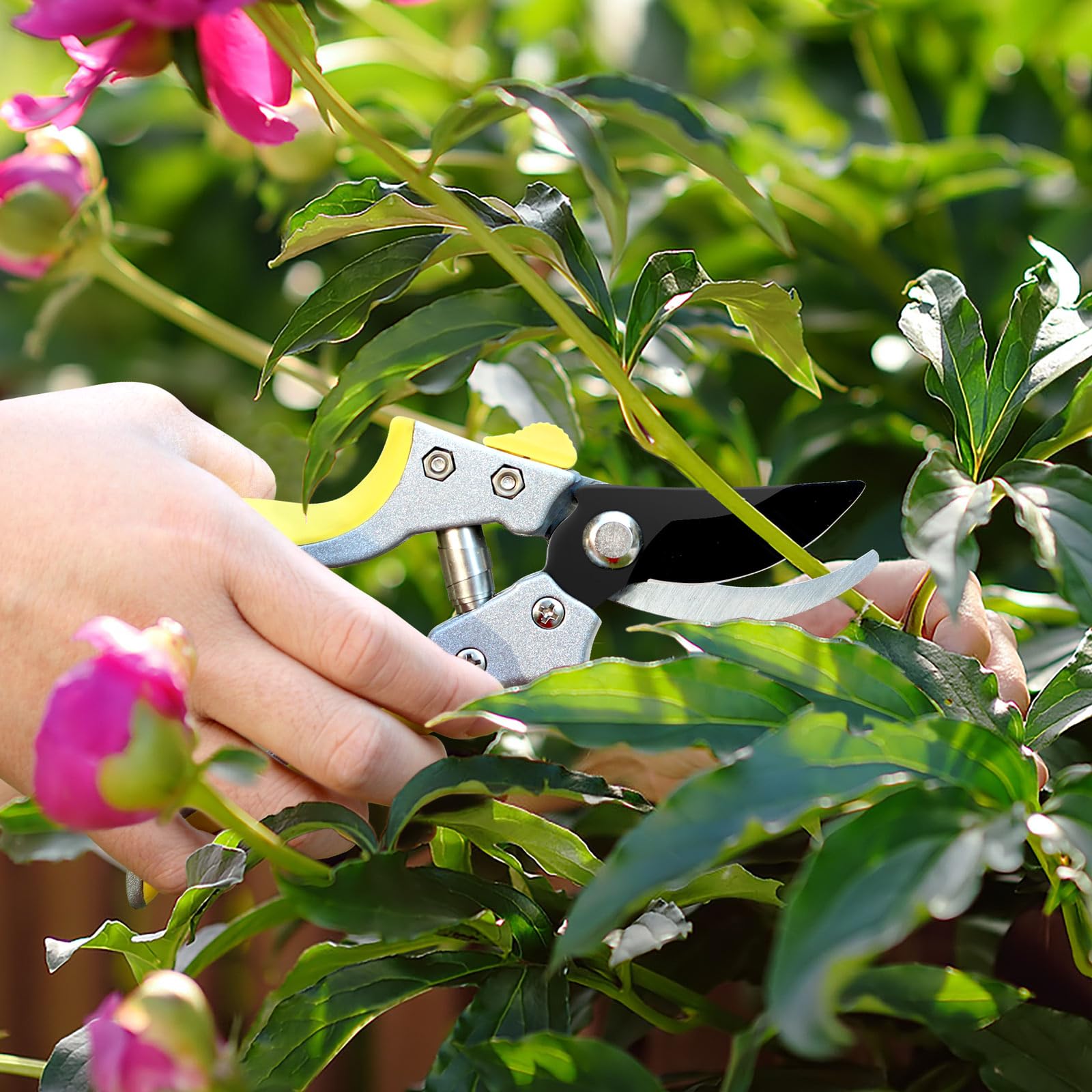 Jardineer loppers in a garden setting showing practical yard-work use