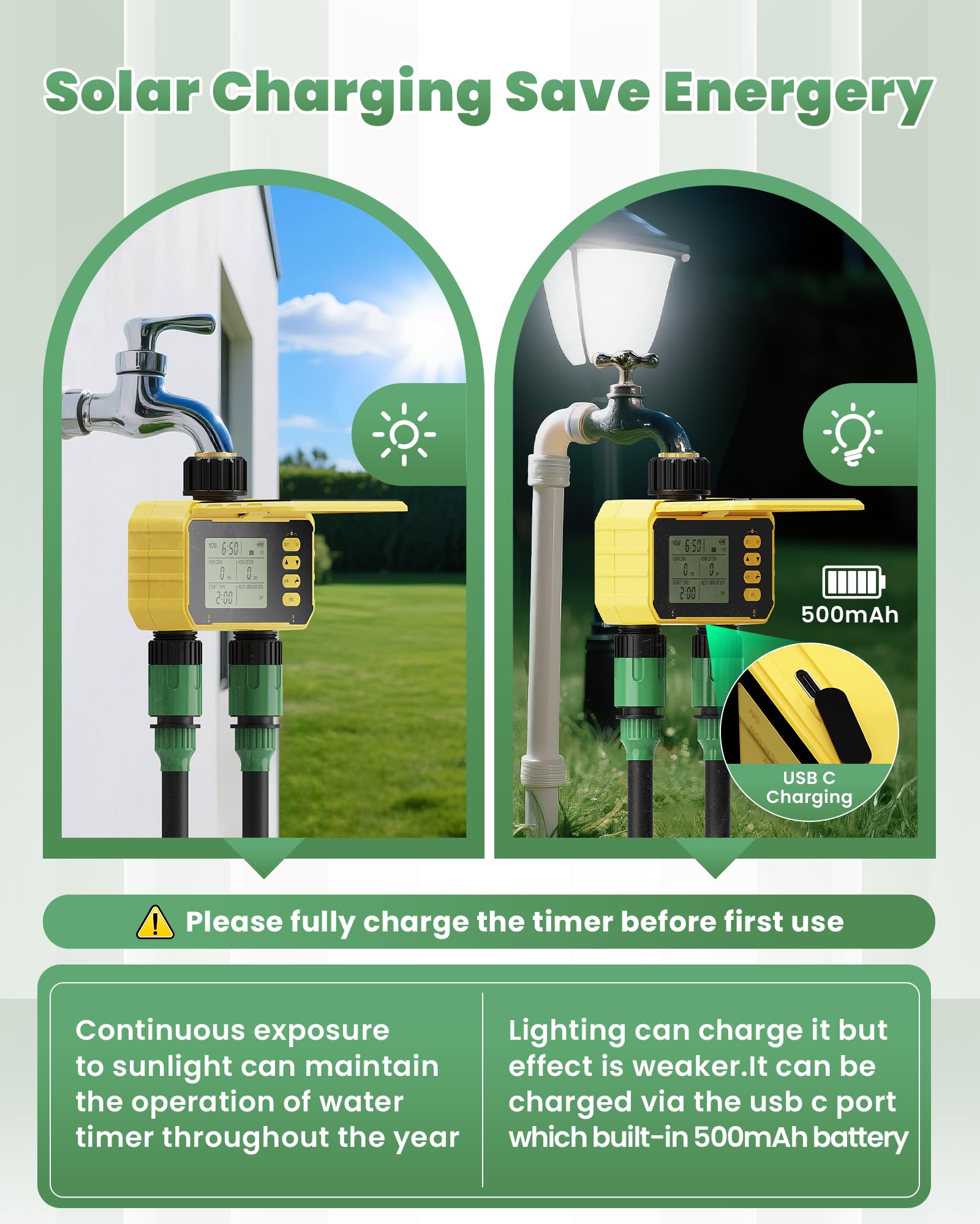 Jardirossa solar panel close-up capturing sun charging and extended battery life
