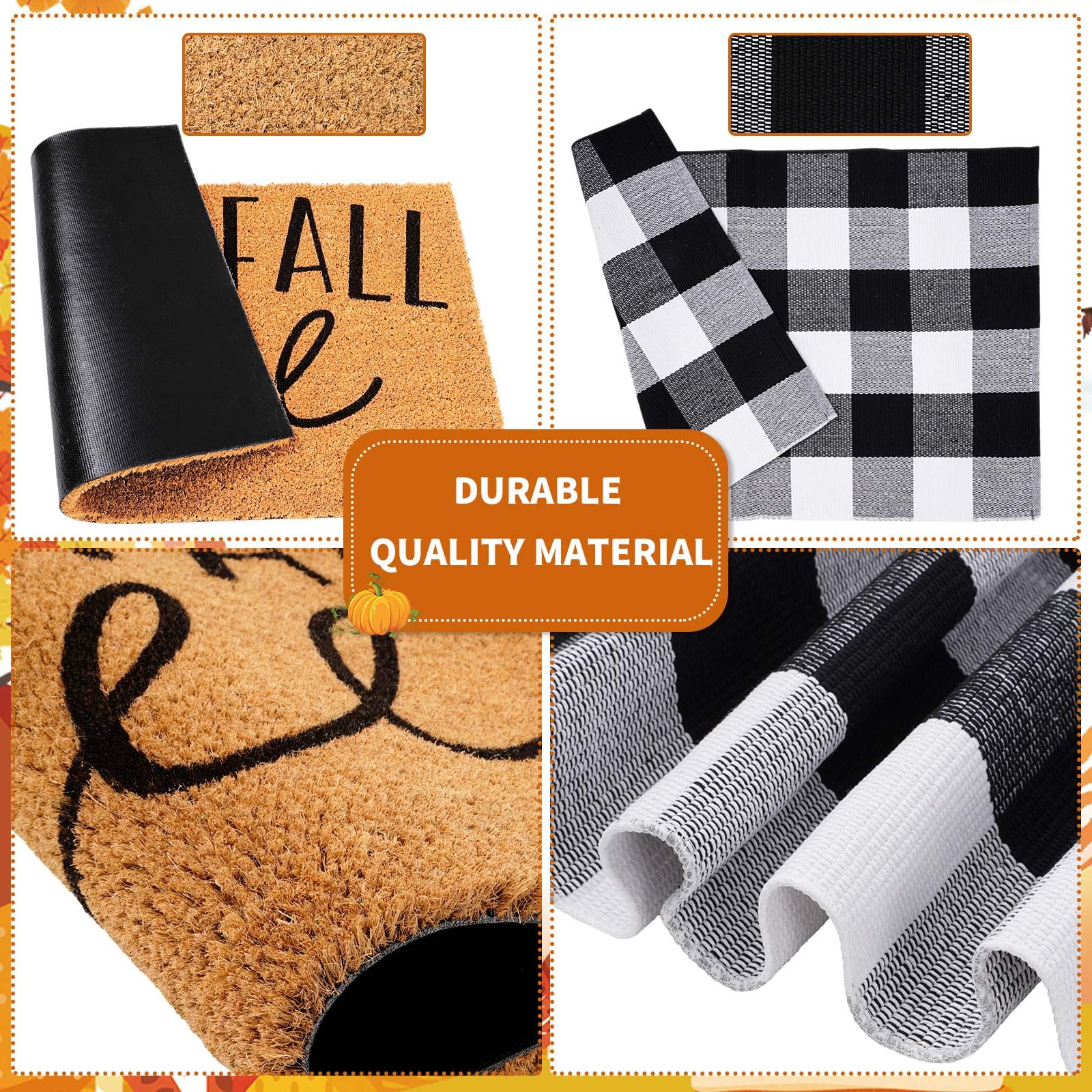 JarThenaAMCS two-piece mats layered at entry preventing dirt and adding farmhouse charm