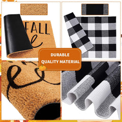 JarThenaAMCS two-piece mats layered at entry preventing dirt and adding farmhouse charm