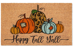 JarThenaAMCS front view pumpkin doormat welcoming seasonal style