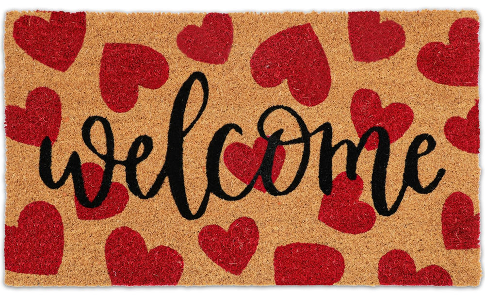 JarThenaAMCS front view showing red hearts and welcome greeting, boosting curb appeal