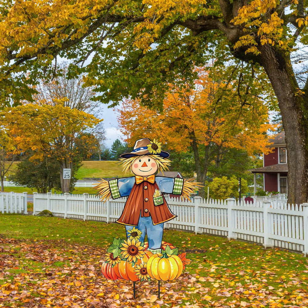 JarThenaAMCS on porch styled with pumpkins and blankets for curb appeal