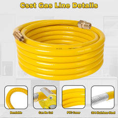 Jasdego gas line connected to a grill demonstrating easy installation