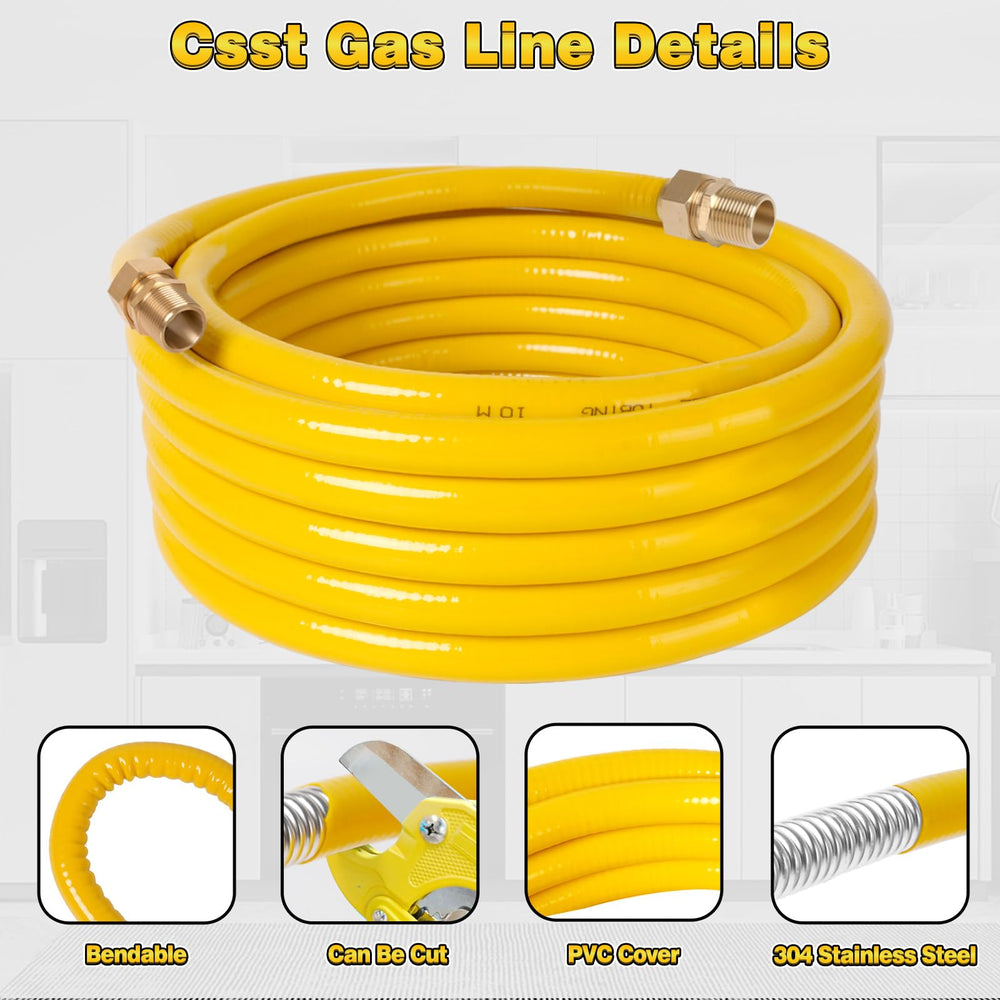 Jasdego gas line connected to an outdoor grill showing faster install and tidy routing
