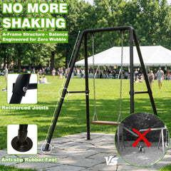 Jasdego rubber foot and ground stake detail showing floor-protection benefit