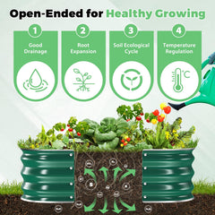 JAUZVIL planted raised bed with vegetables and herbs showing productive use
