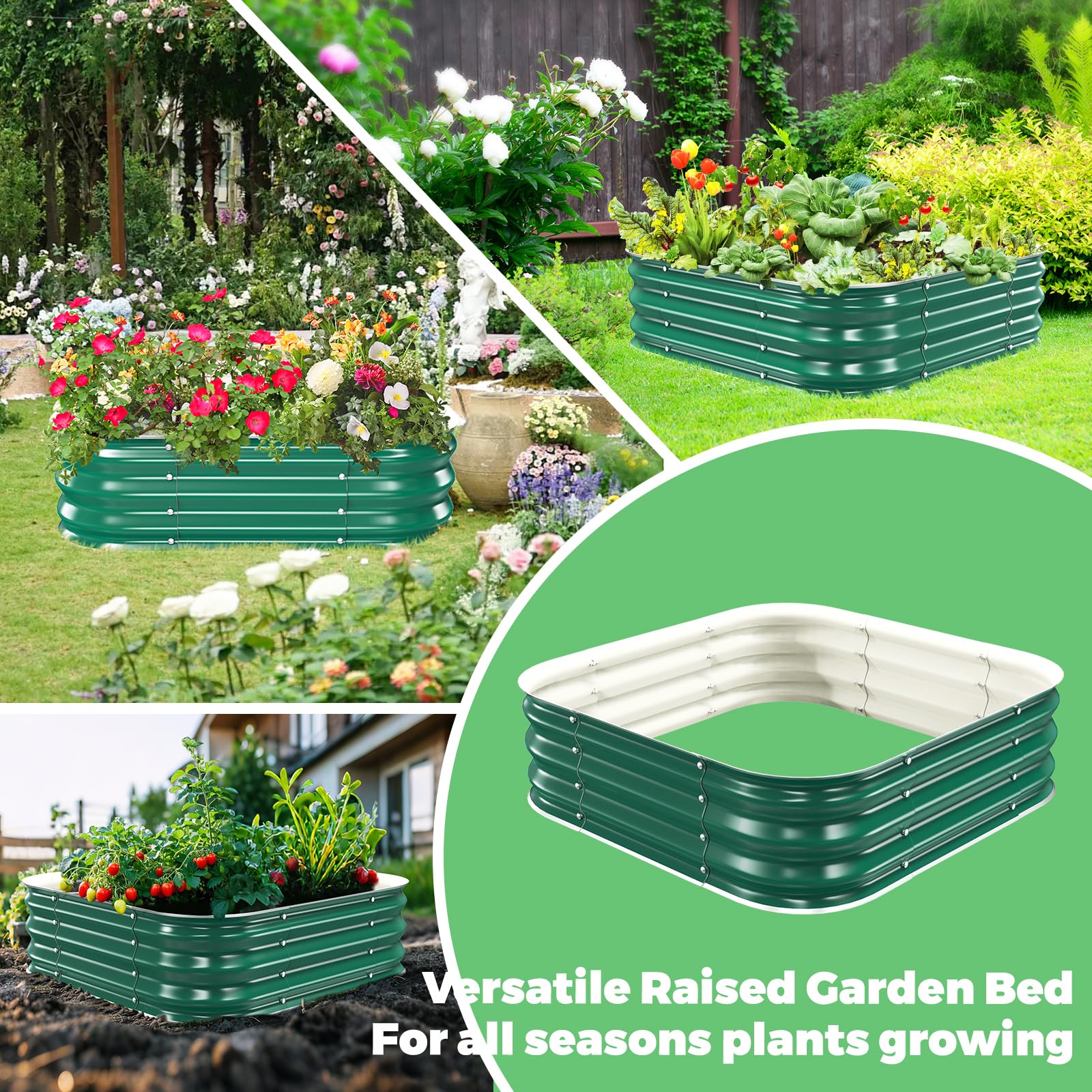 JAUZVIL bed beside watering can illustrating scale and easy access for gardening