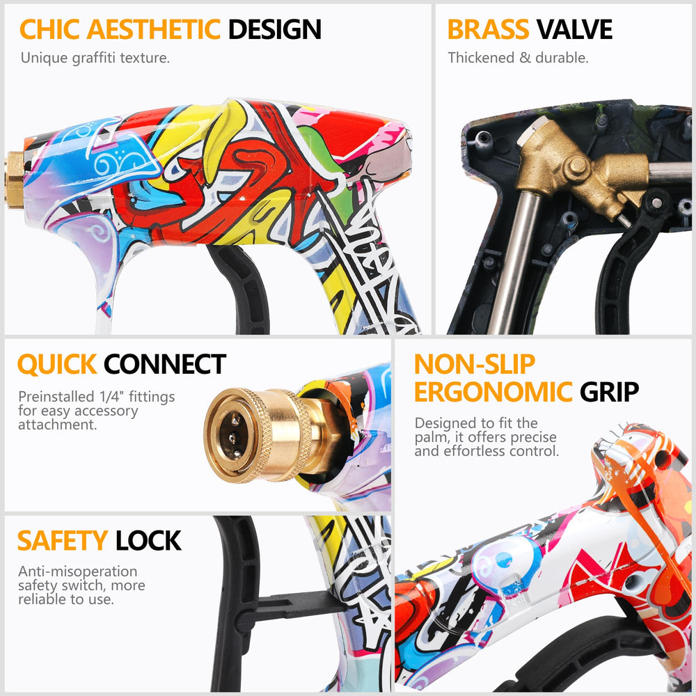 Javneo 1L foam bottle adjuster detail showing easy concentration and spray control benefit