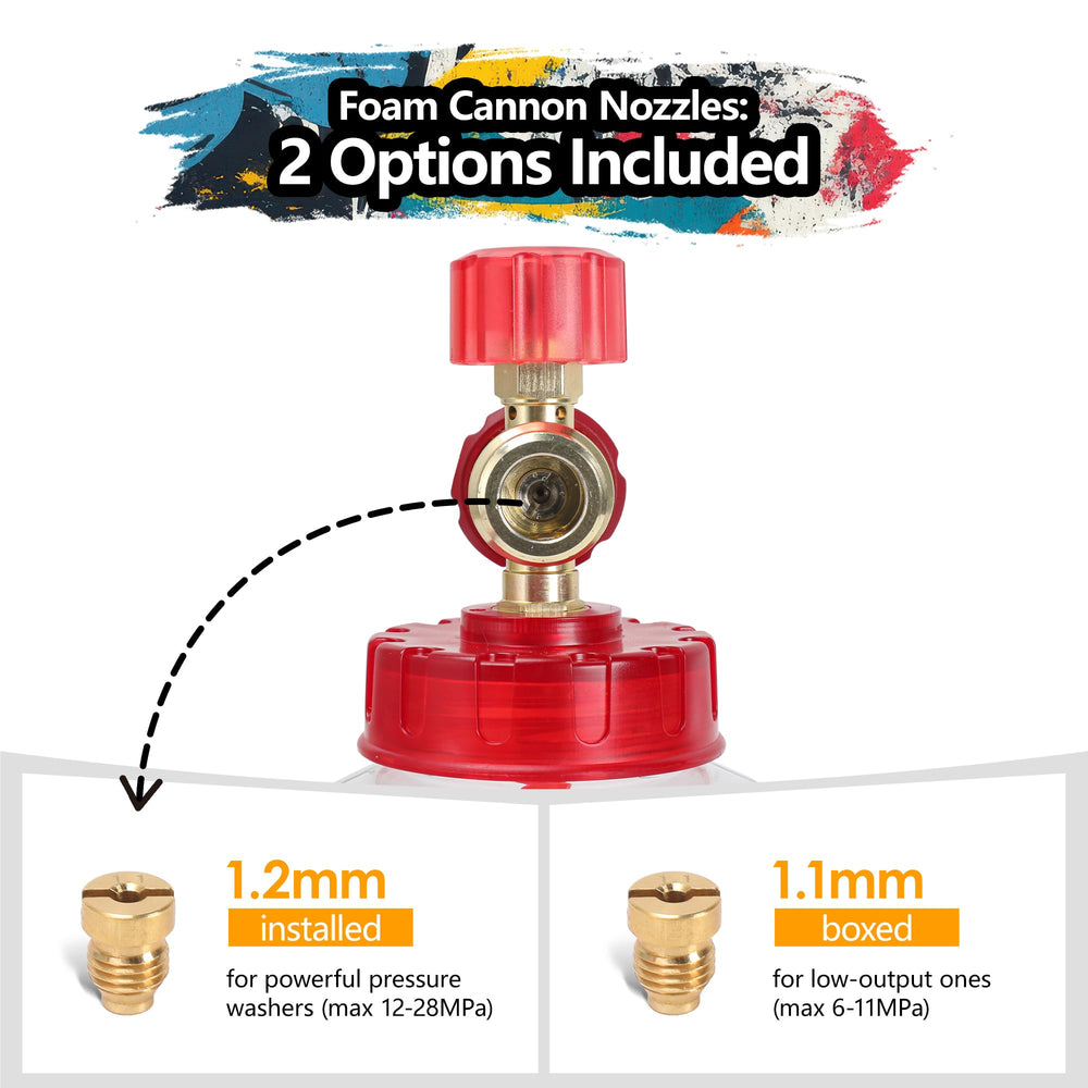 Javneo nozzle holder with five tips showing quick swapping for versatile cleaning benefit
