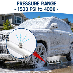 Javneo close-up of spray nozzles delivering even cleaning coverage