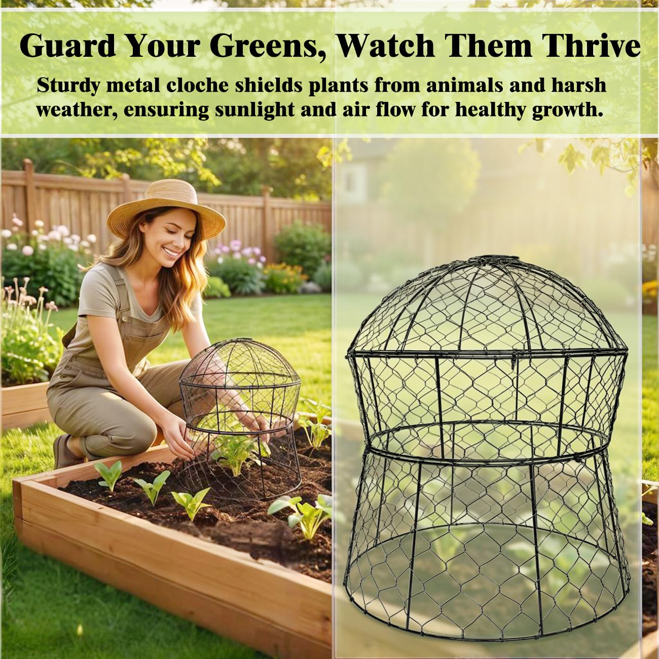 JAWULIJA two cloches stacked for compact storage saving garden shed space