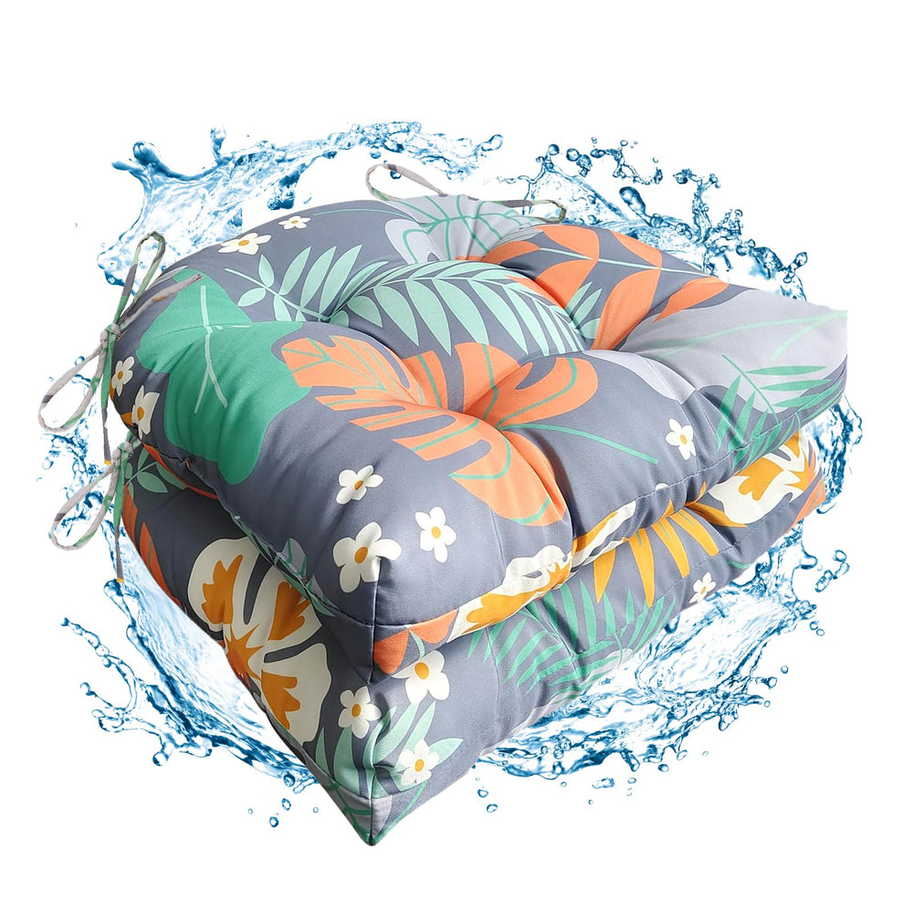Jaysydd front view of two Sun Flower cushions showing color and shape benefit comfort