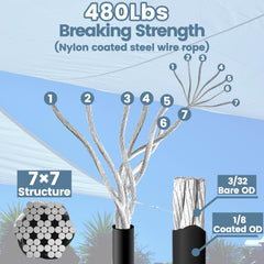 Jayzod nylon-coated 10ft cable close-up showing corrosion resistance and durability