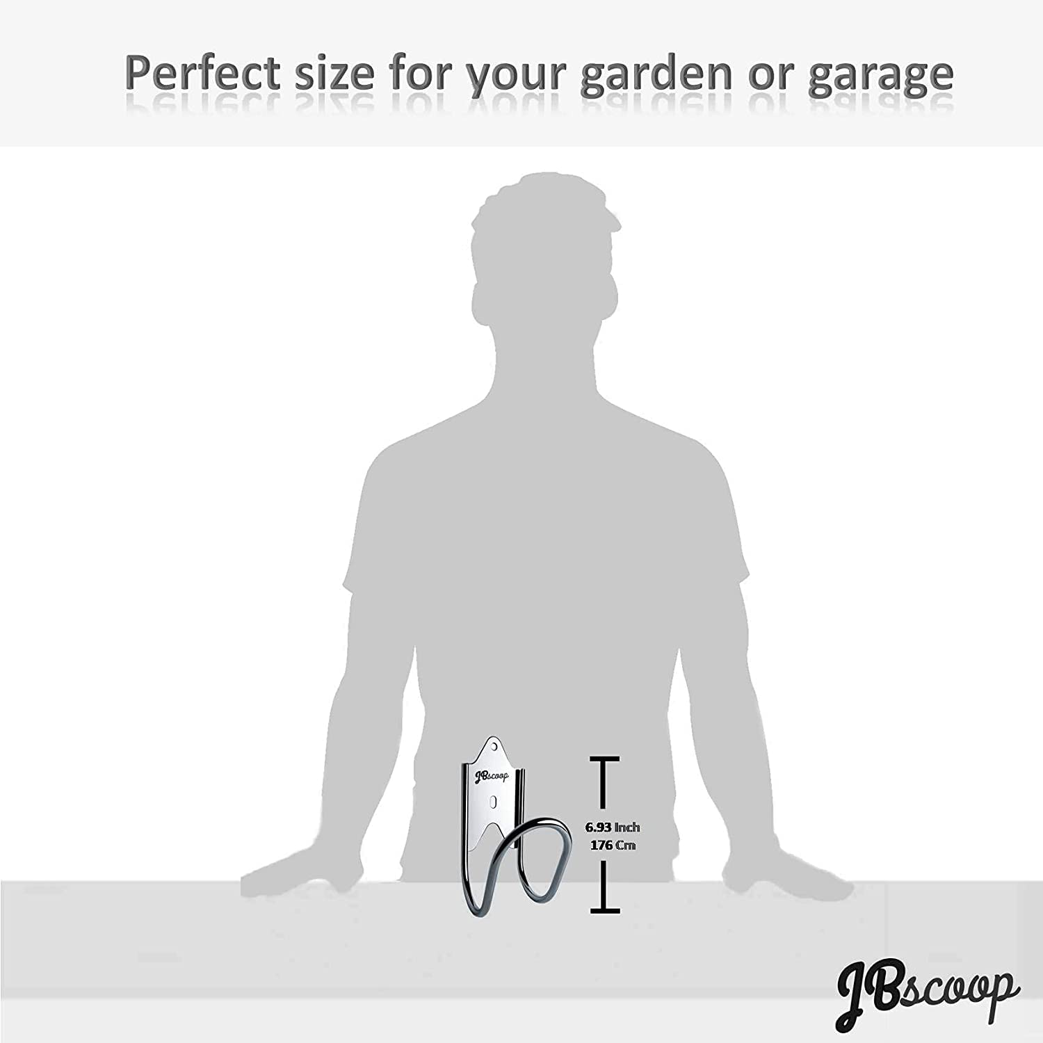 JBscoop in a garden setting organizing hoses and reducing tripping hazards