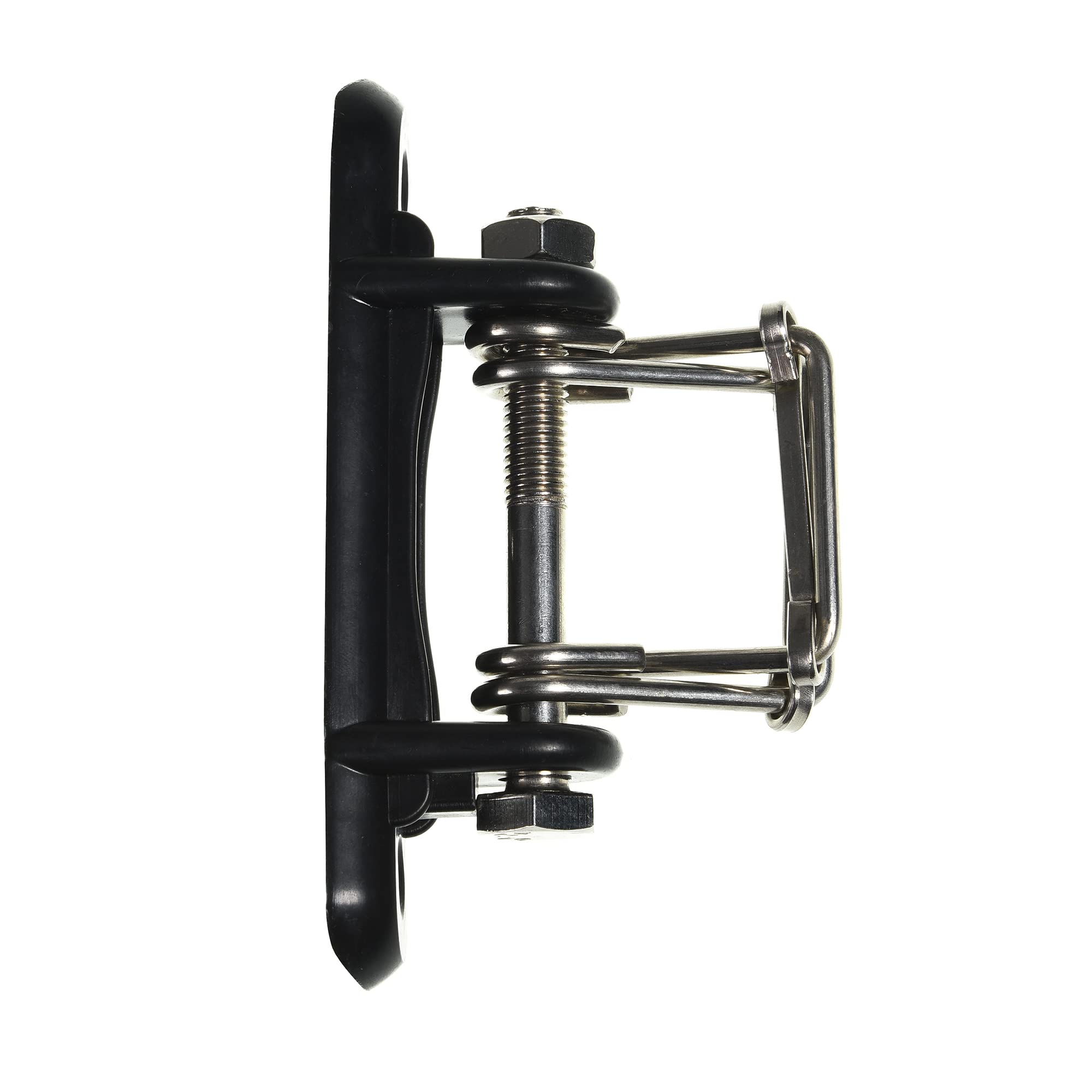 JBTOZIUY close-up of buckle and dual clips showing secure tape grip for reduced slippage