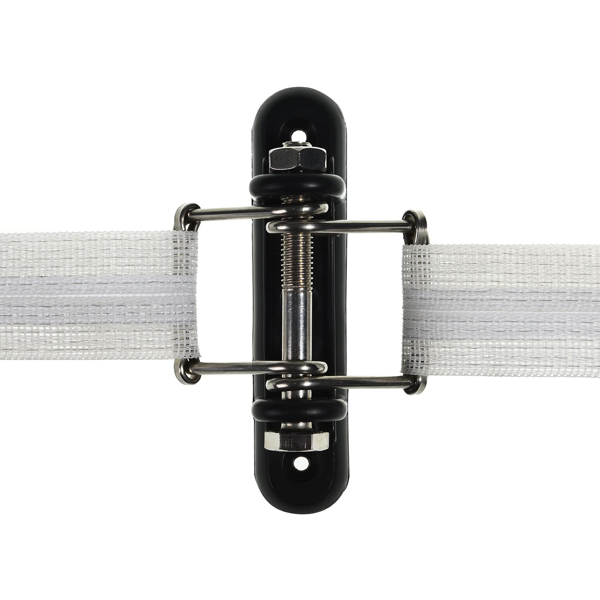 JBTOZIUY insulator next to ruler illustrating compact size and easy placement on standard posts