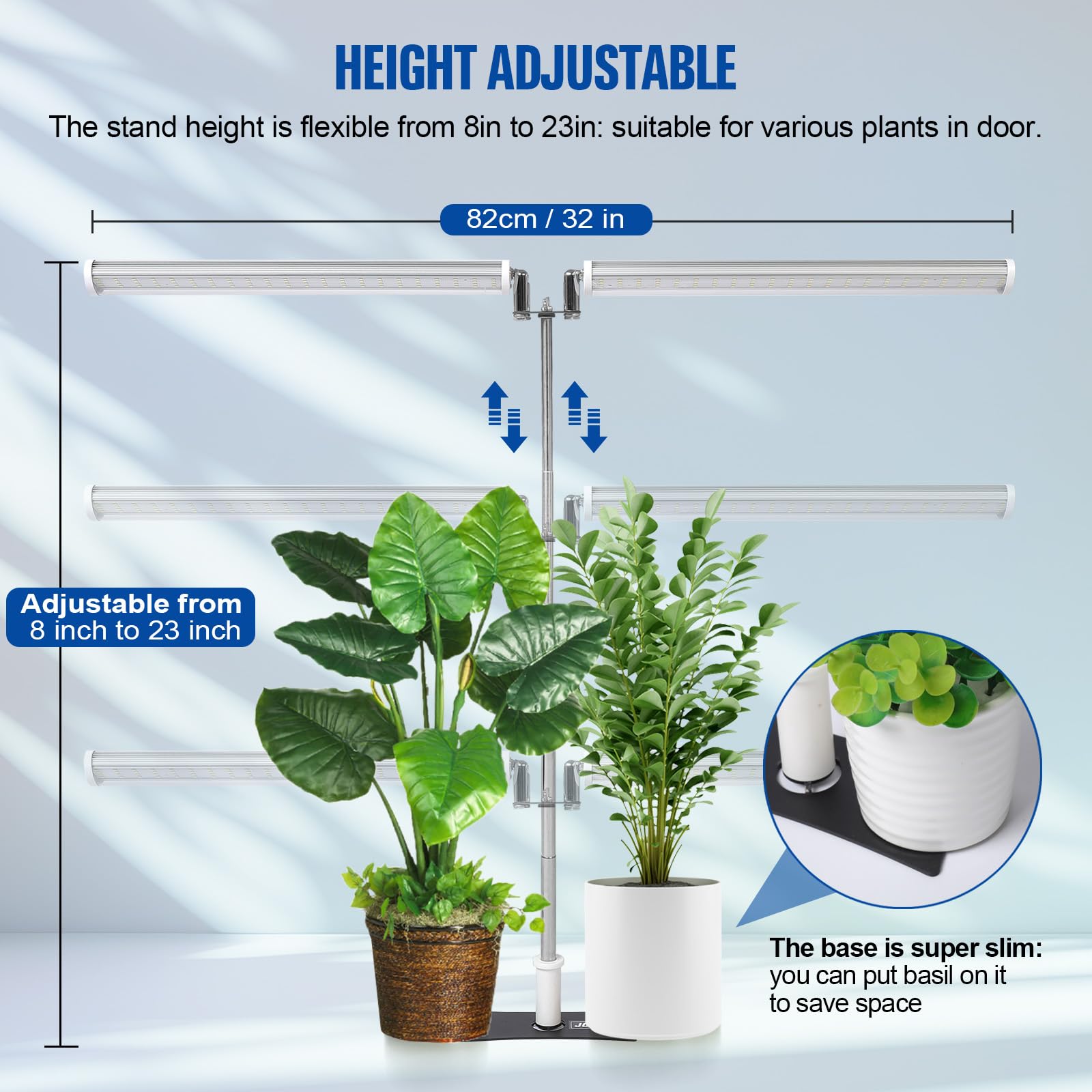 JCBritw adjustable dual head angled to target multiple plants with precise light