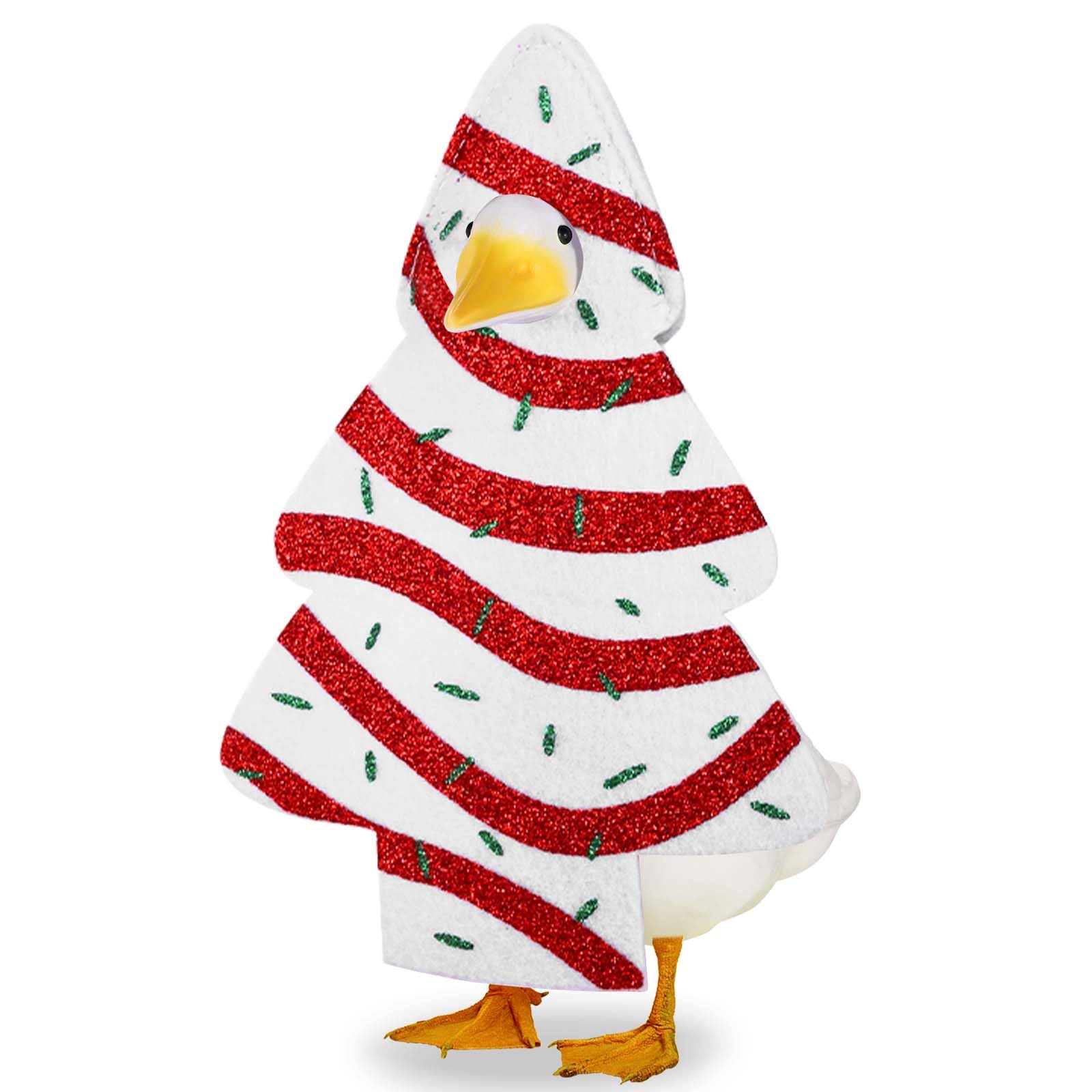 JcHrmers front view of goose outfit adds festive charm