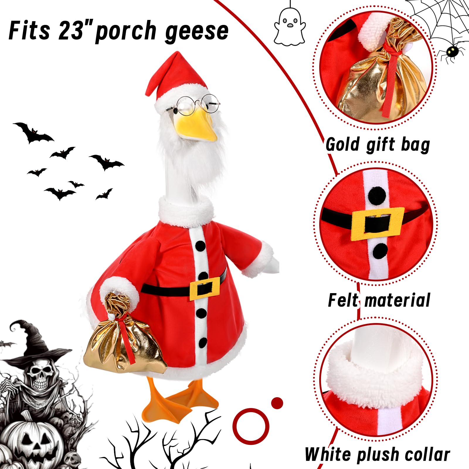 JcHrmers Thanksgiving costume on goose conveying cozy autumn warmth