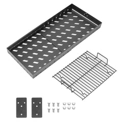 JCLMER front view of charcoal tray showing adjustable length and fit benefit
