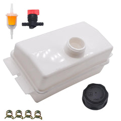JDLLONG front view of fuel tank assembly showing mounting points and cap for easy replacement