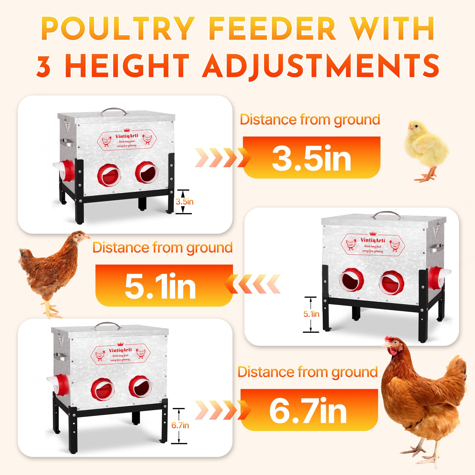 Jdooqee locking lid close-up securing feed from pests and keeping food safe