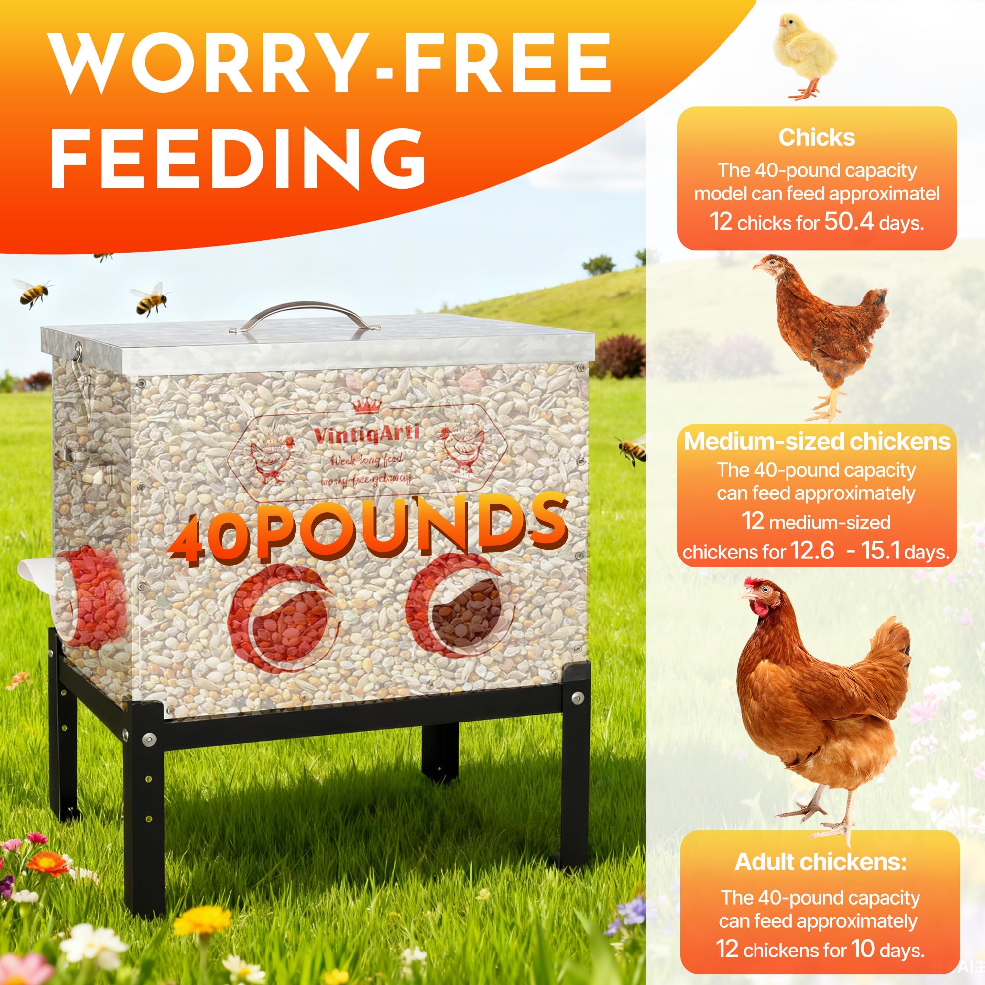 Jdooqee six feeding ports detail allowing multiple birds to eat without waste