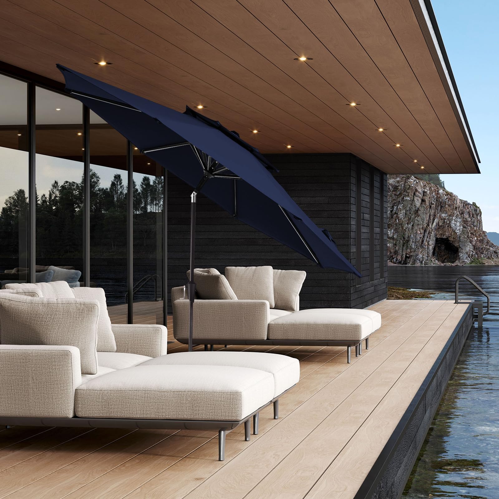 JEAREY canopy fabric texture showing waterproof and UV protection