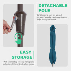JEAREY crank and push-button tilt mechanism for easy adjustment