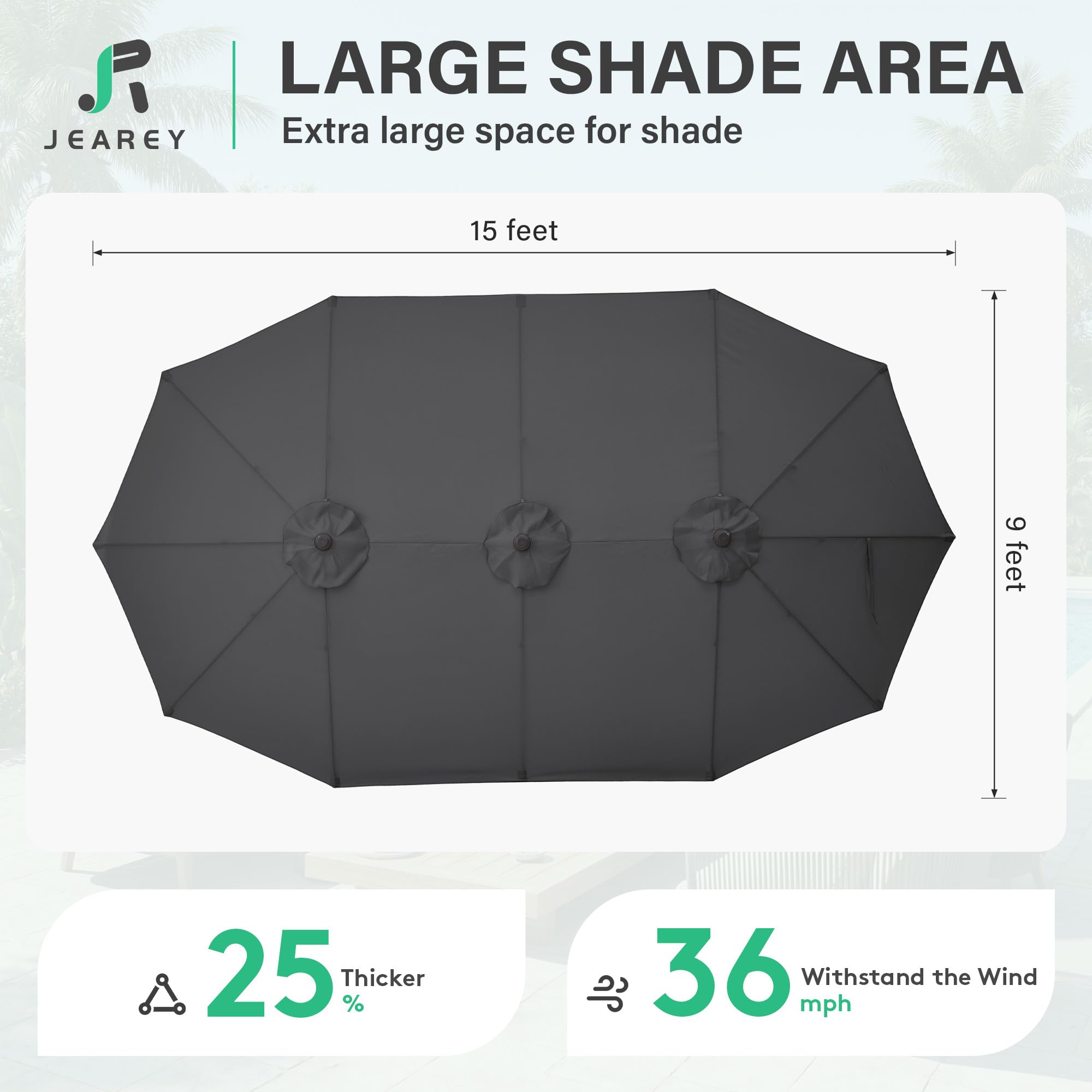 JEAREY cross base with sandbags demonstrating anchor stability and wind resistance benefit