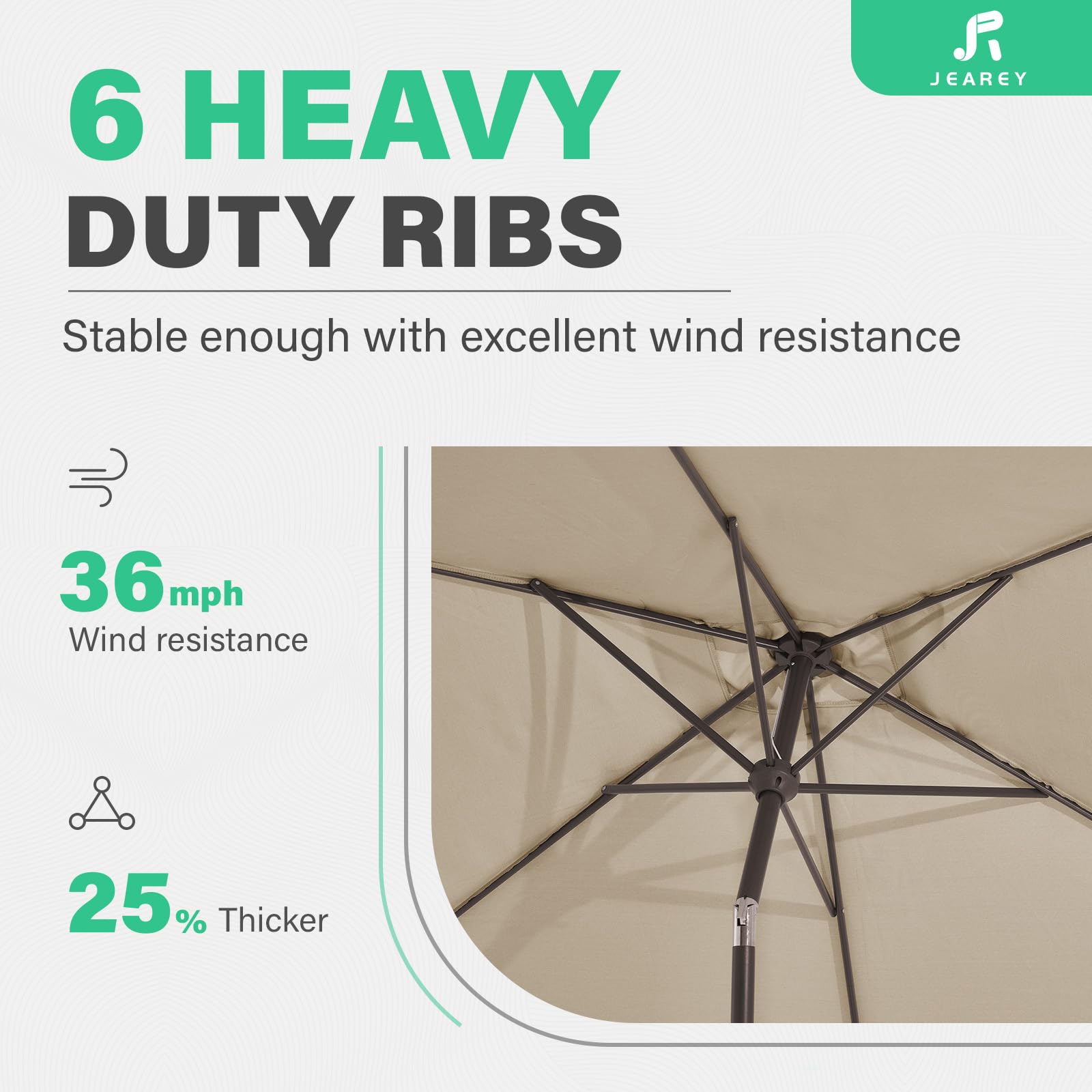 JEAREY umbrella folded showing compact storage convenience