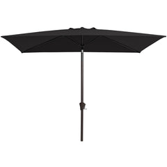 JEAREY black rectangular umbrella front view showing full coverage and stylish shade