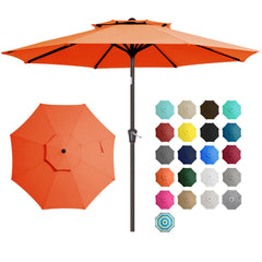JEAREY front view of orange canopy showing generous shade and color