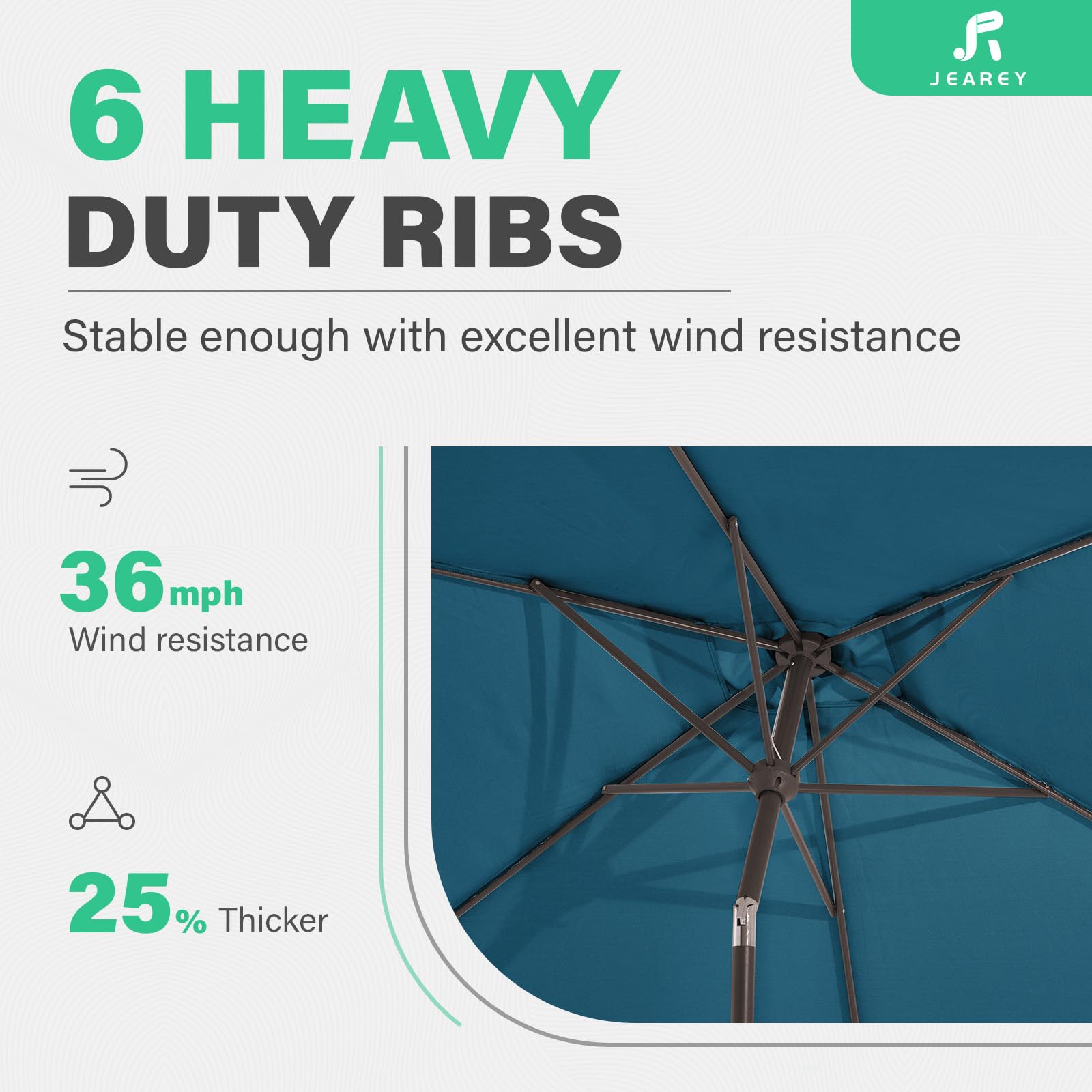 JEAREY packaging and assembly layout showing included parts