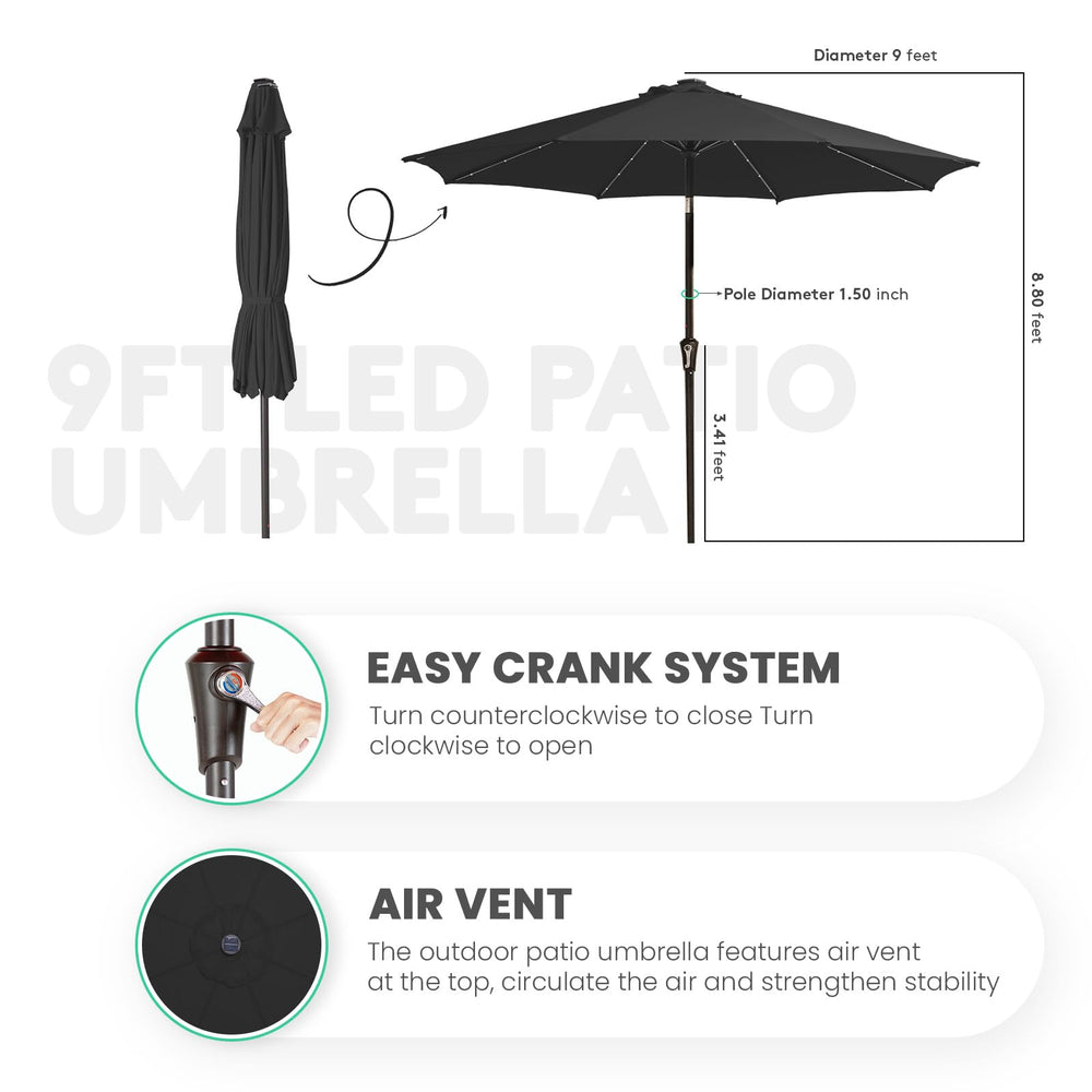 JEAREY pole and ribs detail emphasizing powder-coated rust-resistant structure benefit
