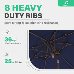 JEAREY two-tier vent closeup improving airflow and reducing canopy lift in wind