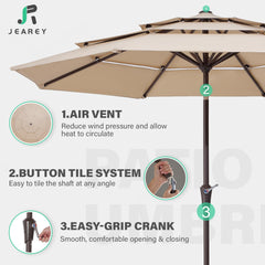 JEAREY hand operating crank and tilt for quick adjustable shade benefit
